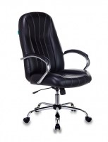 картинка Кресло руководителя Бюрократ T-898SL/BLACK черный искусственная кожа крестовина хром