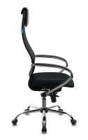 картинка Кресло руководителя Бюрократ CH-609SL/BLACK спинка сетка черный TW-01 TW-11 искусст.кожа/ткань крестовина хром